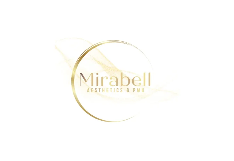 Mirabell Aesthetics old logo: gold circle with gold dust