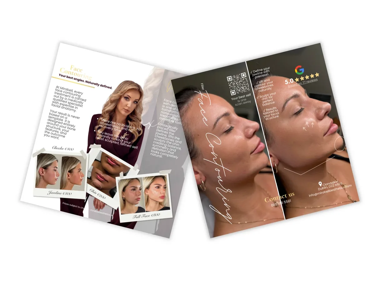 Mirabell Aesthetics face contouring leaflet